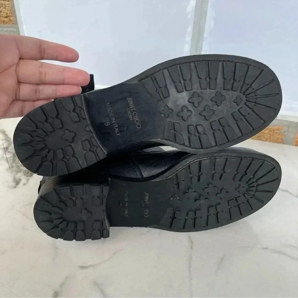 JIMMY CHOO Youth biker ankle boots 38 /7.5 - Picture 7 of 13